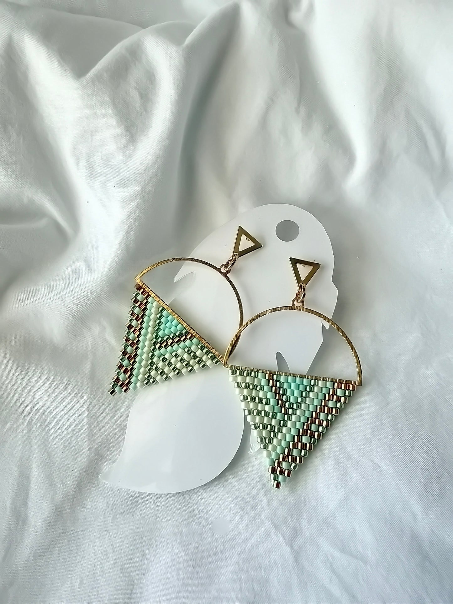 Miyuki Triangle - Indigenous Handmade Earrings