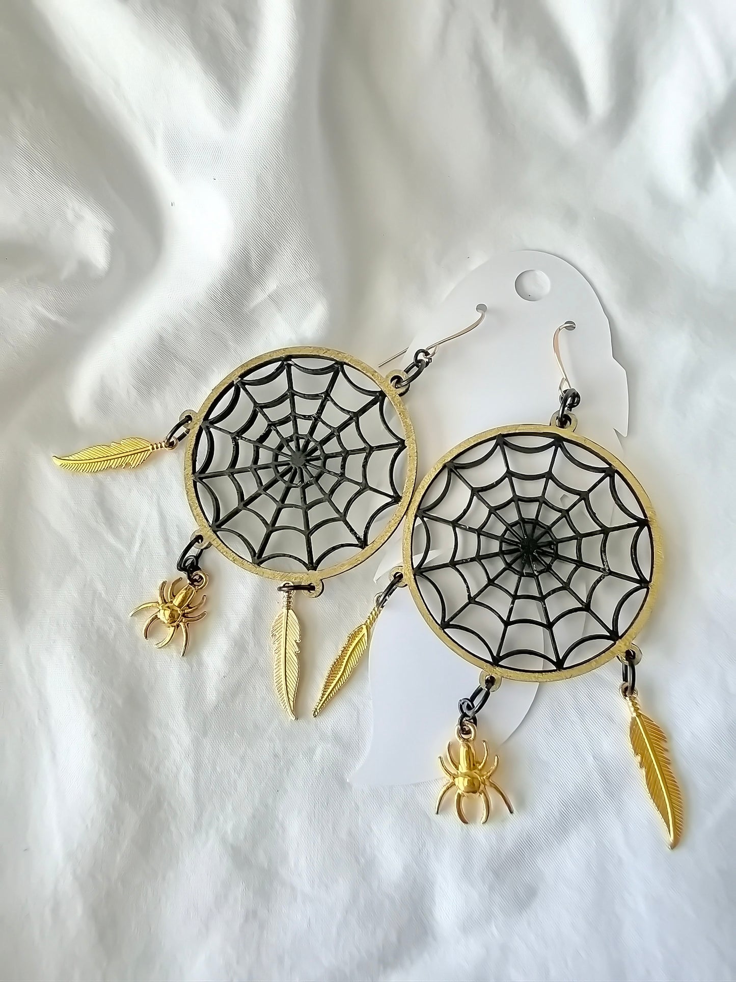 Basswood Spider Web- Indigenous Handmade Earrings