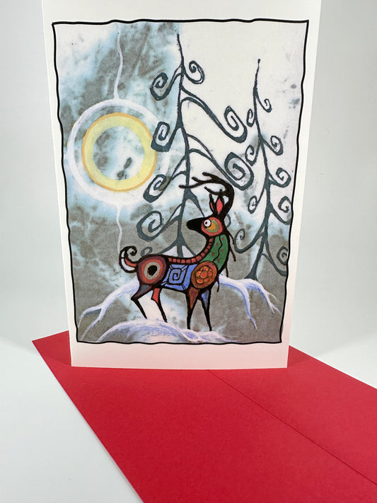 Christmas Card - Deer in Forest