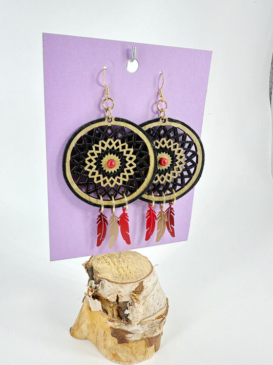 Indigenous Handmade Earrings - Dreamcatcher