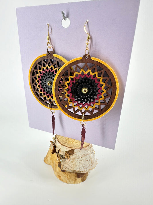 Indigenous Handmade Earrings - Dreamcatcher