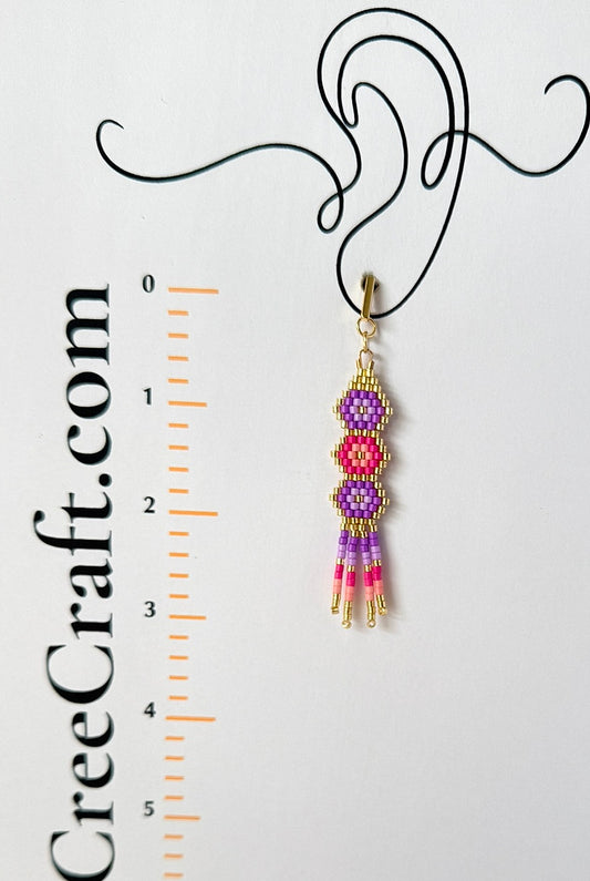 Miyuki Earrings - Three Tier Pinks