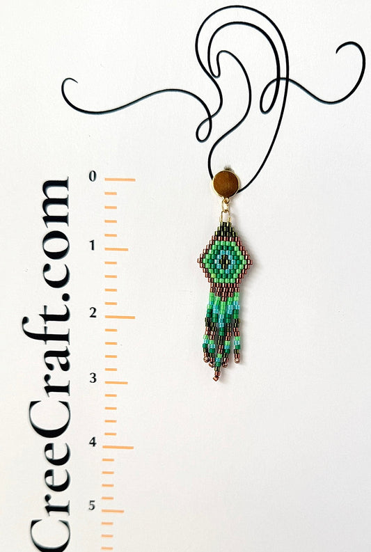 Miyuki Earrings - One Tier Greens