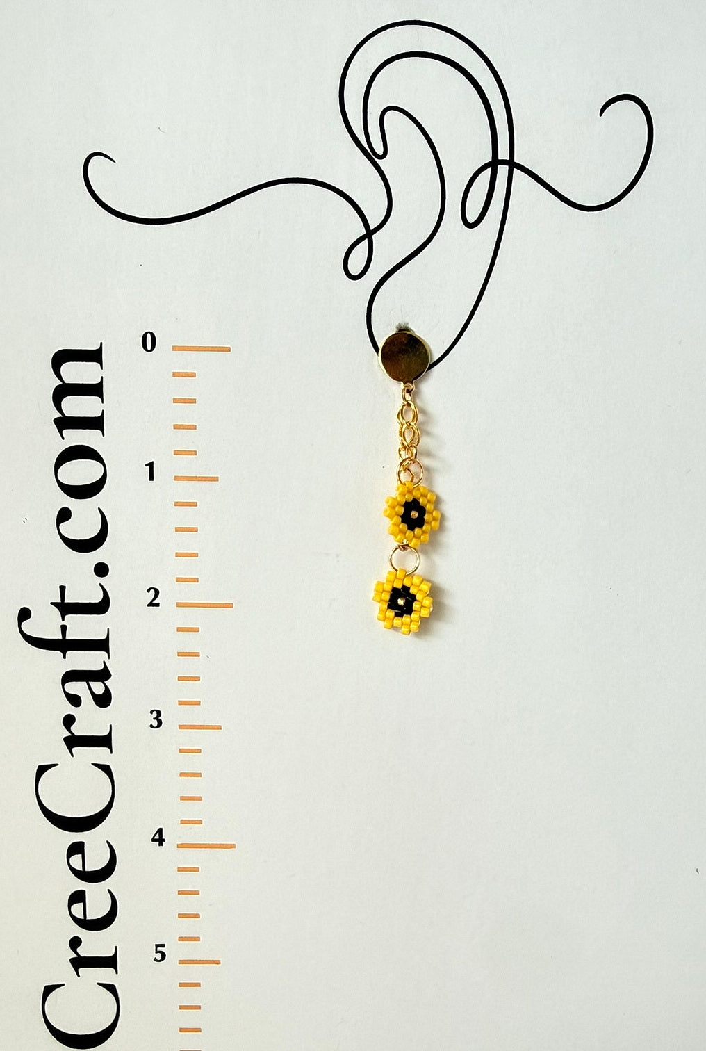 Miyuki Earrings - Sunflowers