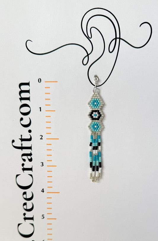 Miyuki Earrings - Three Tier Blues