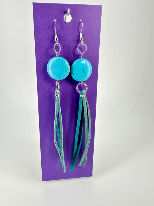 Indigenous Handmade Earrings - Howlite