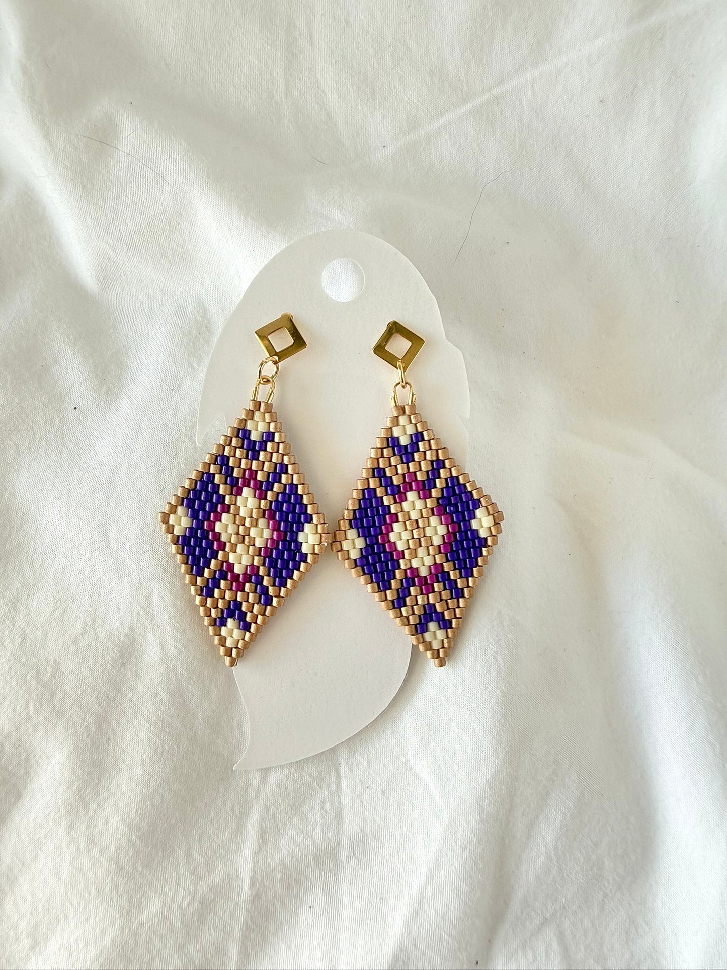 Miyuki 'Diamond' Earrings