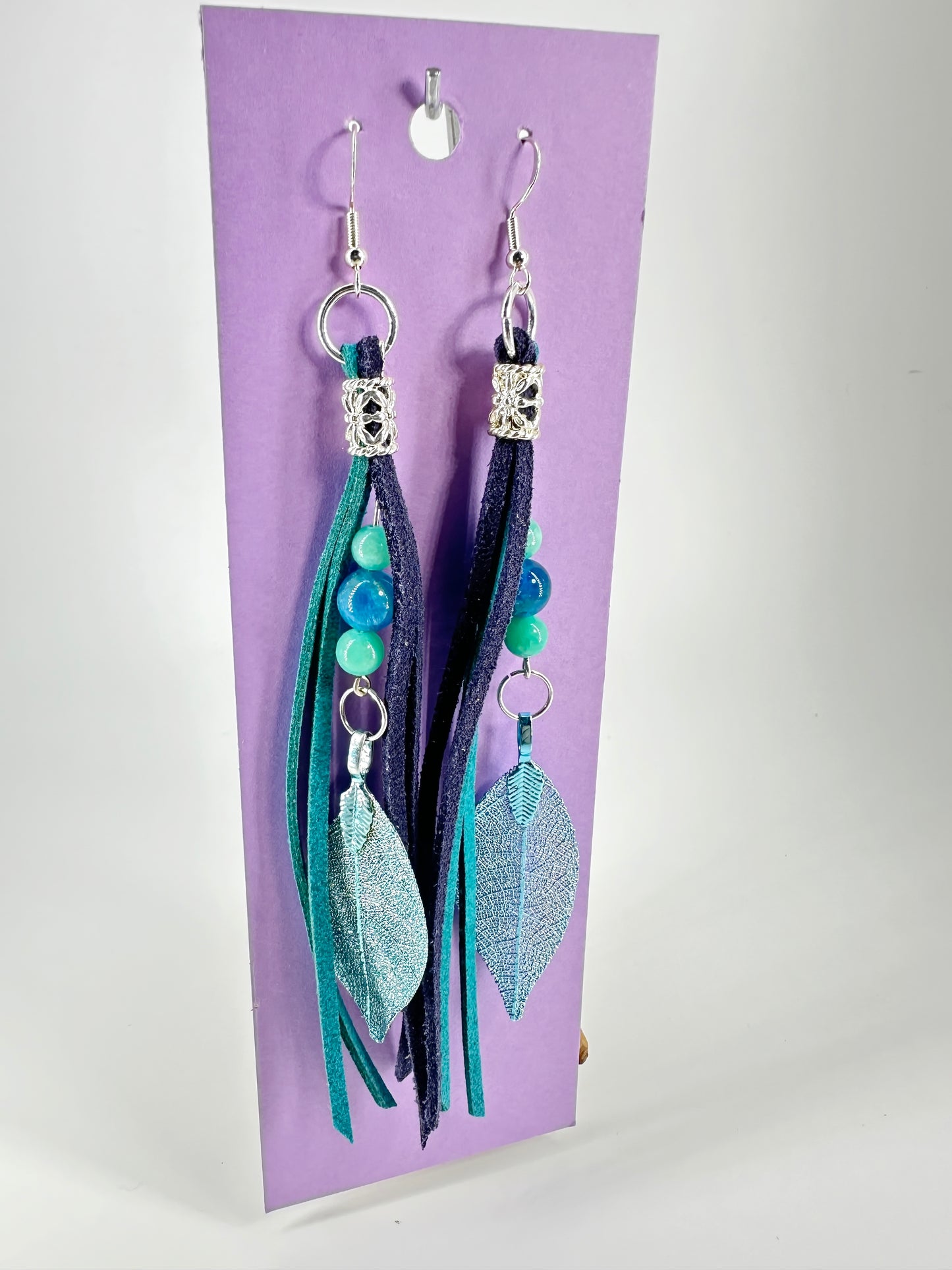 Indigenous Handmade Earrings - Apatite & Quartzite