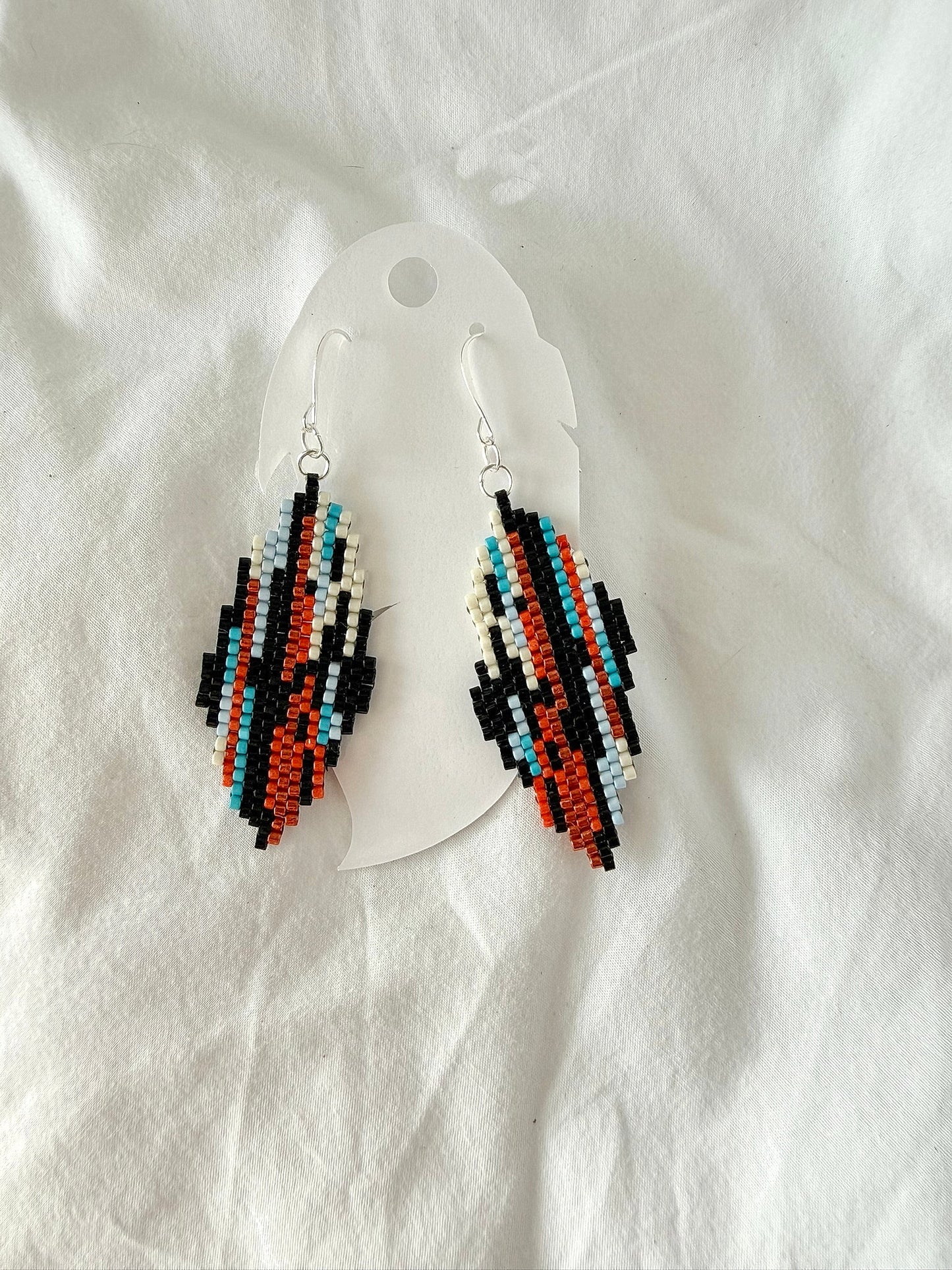 Miyuki Earrings - Abstract Bark