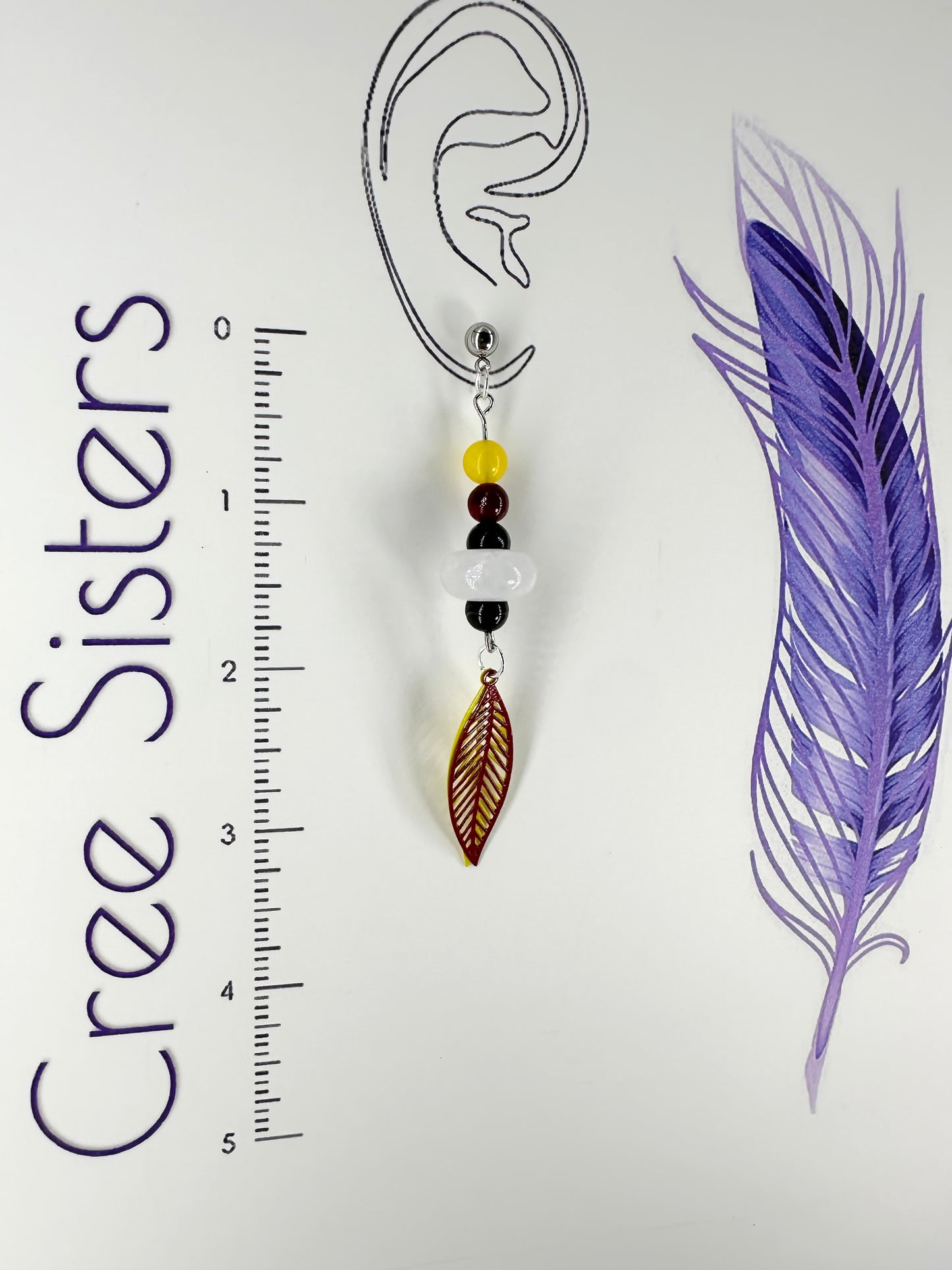 Indigenous Handmade Earrings - Agate & Quartz