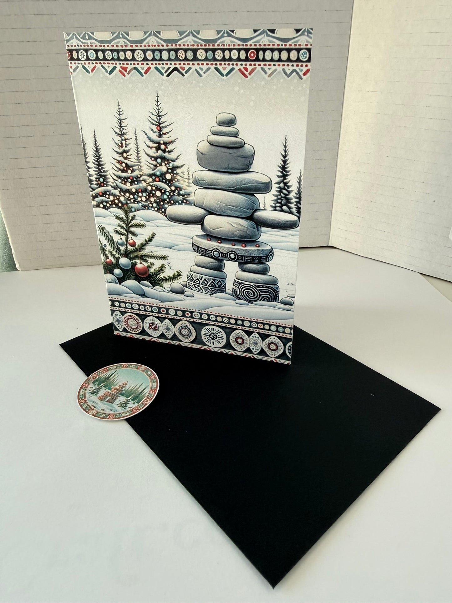 Inukshuk - Beaded Ornament w/ Gift Card