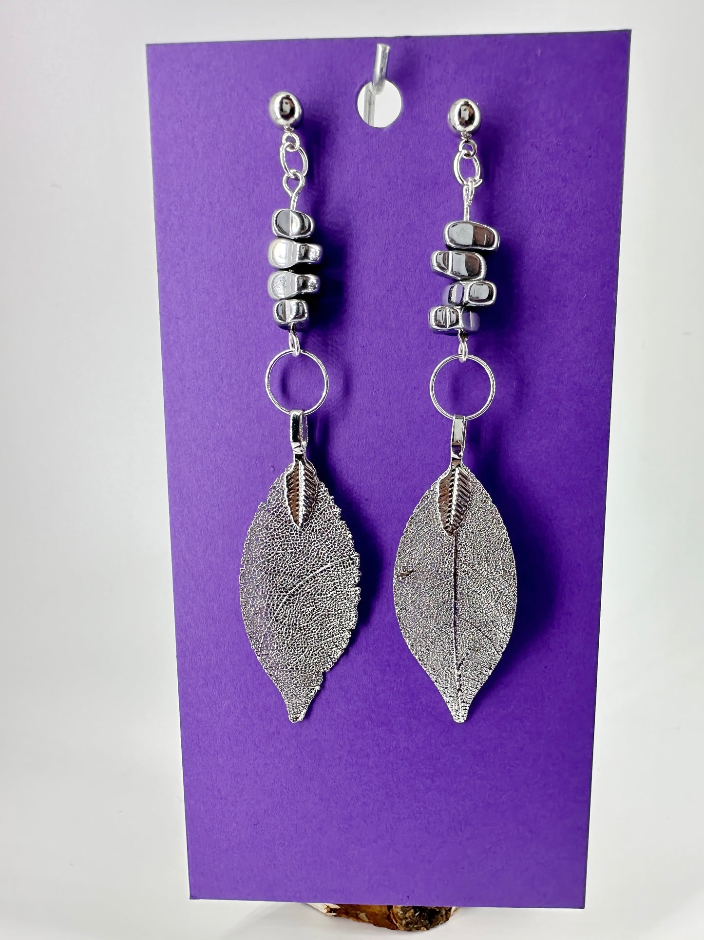 Indigenous Handcrafted Earrings - Hematite