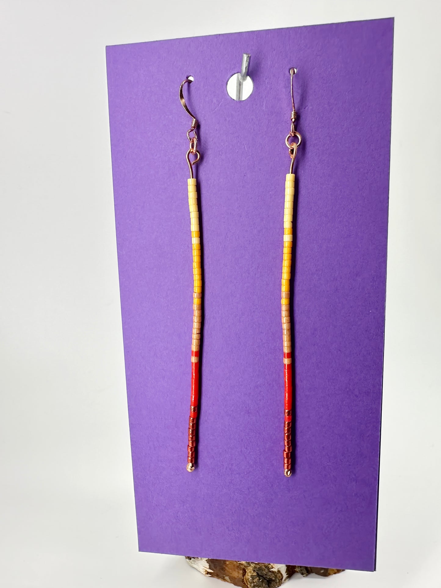 Indigenous Handcrafted Earrings - Toho Beaded Single Strand