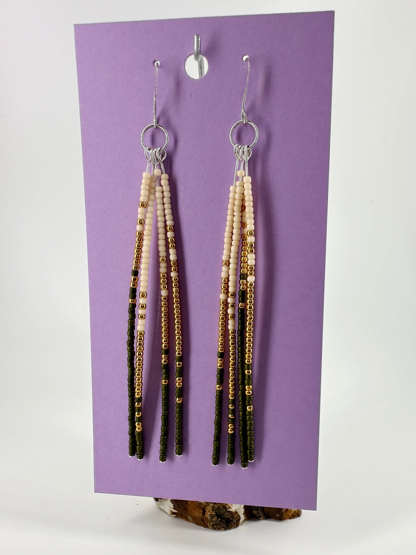 Indigenous Handcrafted Earrings - Toho multi-strands