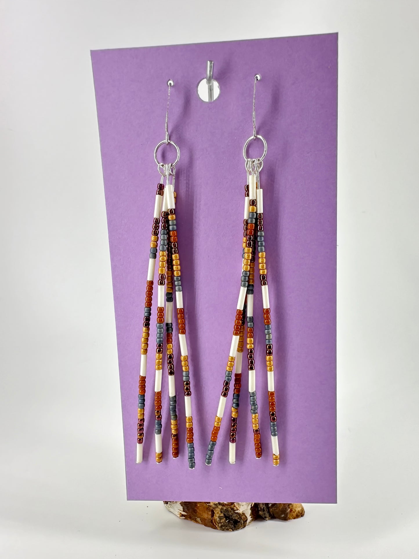 Indigenous Handcrafted Earrings - Toho multi-strands