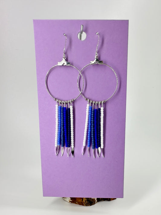 Indigenous Handcrafted Earrings - Seed Bead Multi Strand