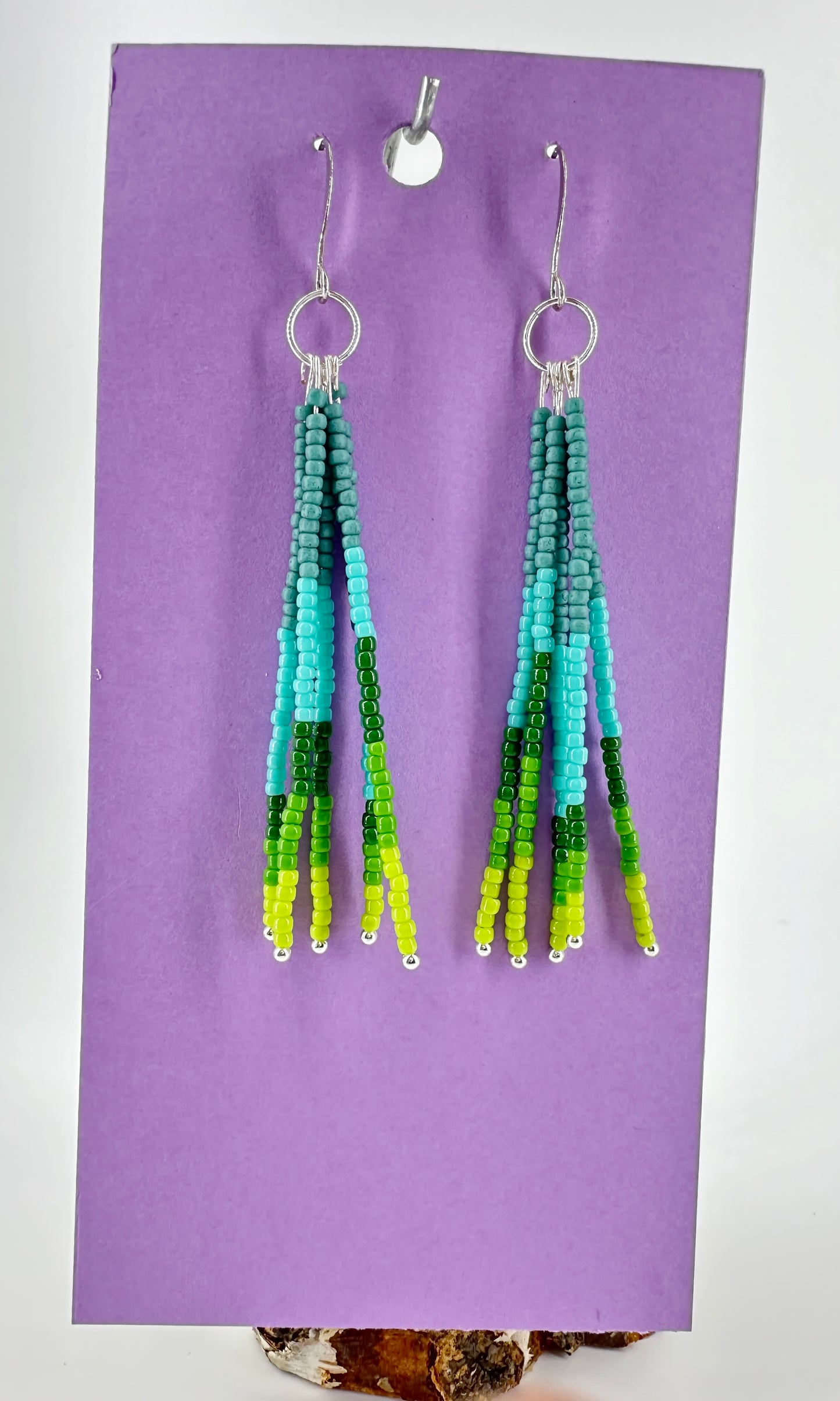 Indigenous Handcrafted Earrings - Toho multi-strands