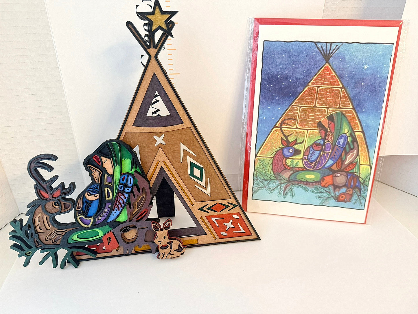 Basswood Nativity Scene - XL w/ Card