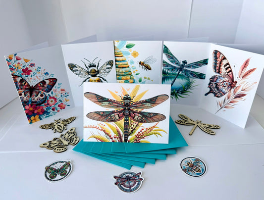 Handmade Greeting Cards – Spring Insect Series