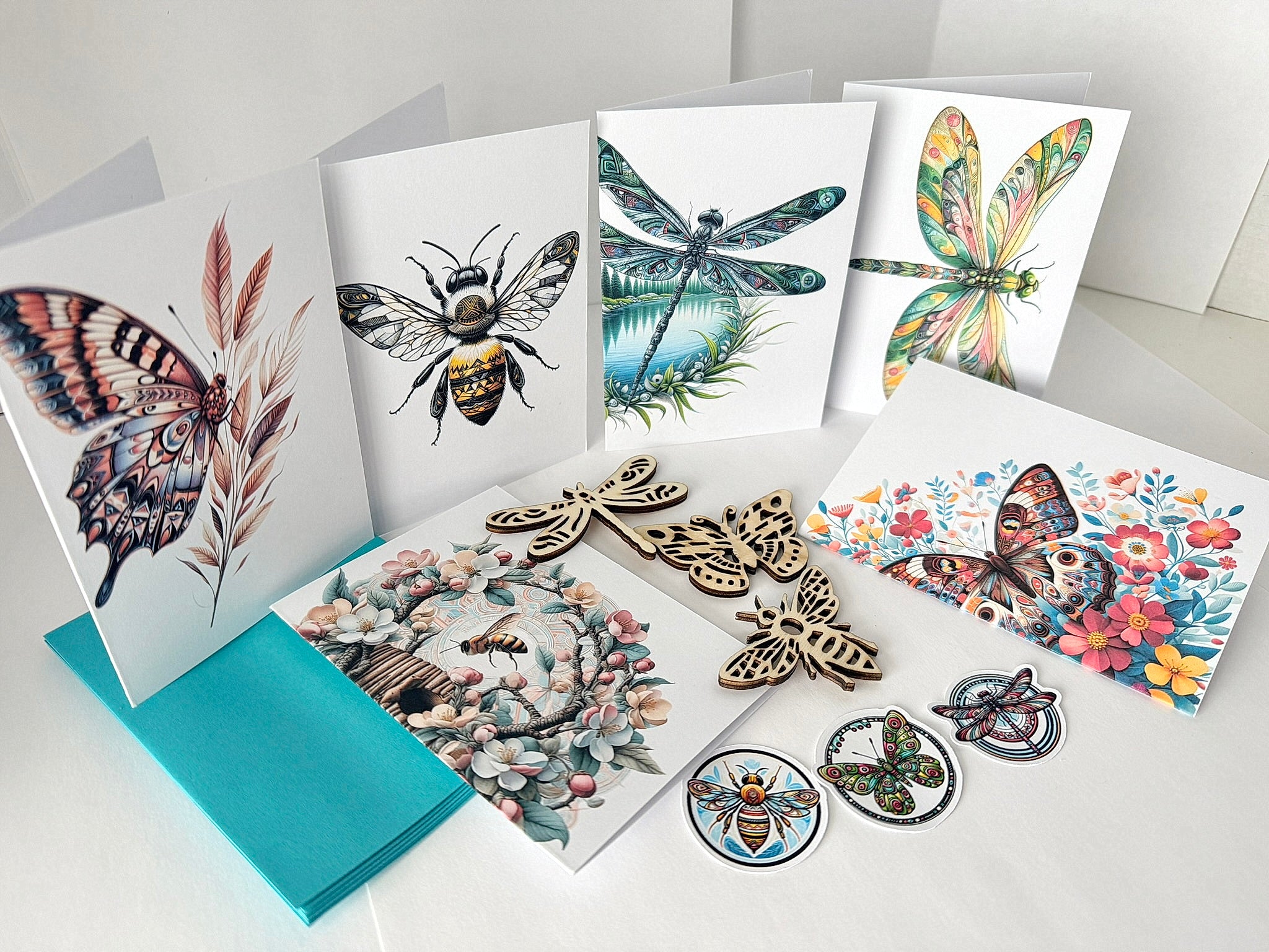 Handmade Greeting Cards – Spring Insect Series – Cree Craft