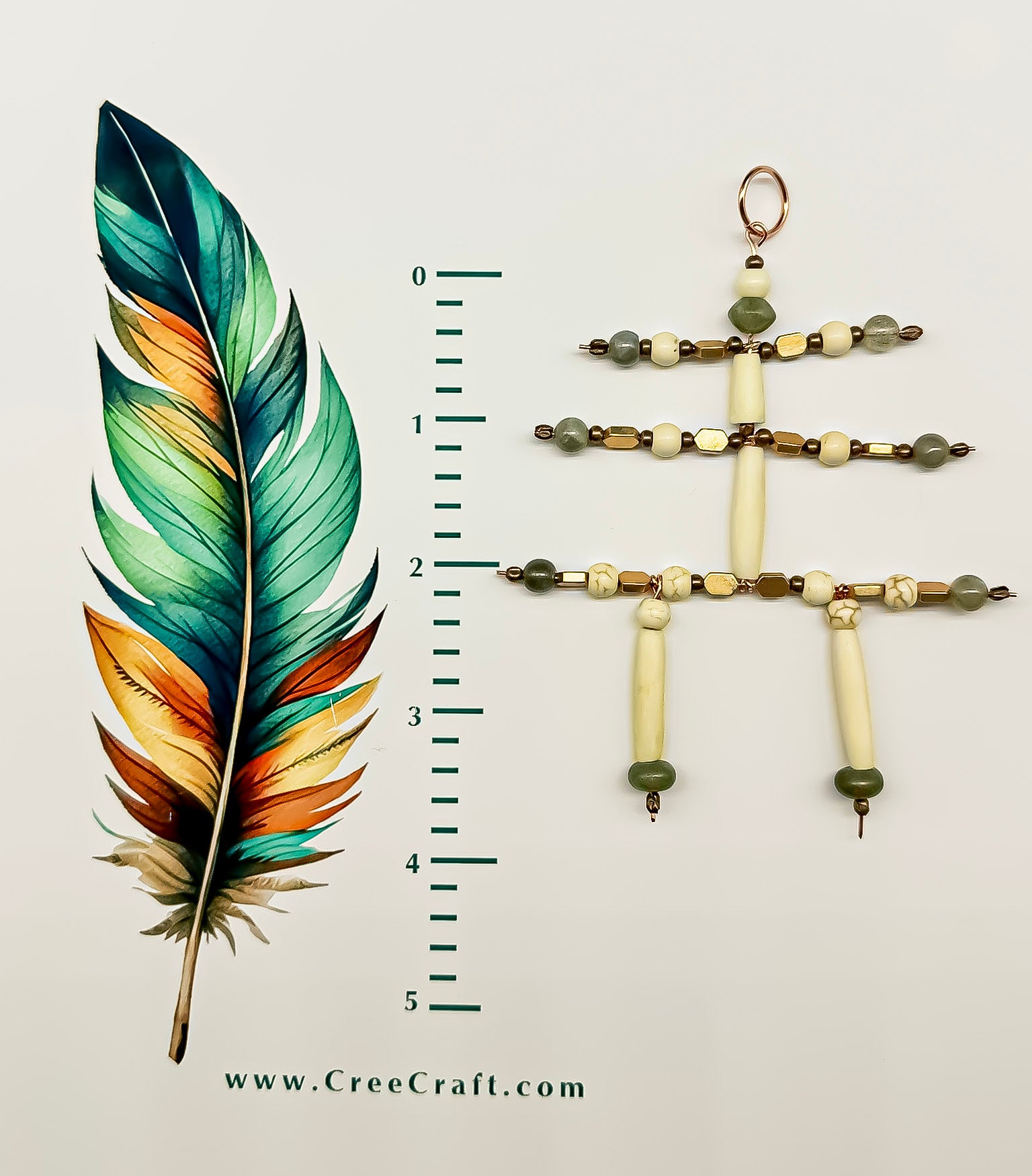 Inukshuk - Beaded Ornament w/ Gift Card – Cree Craft