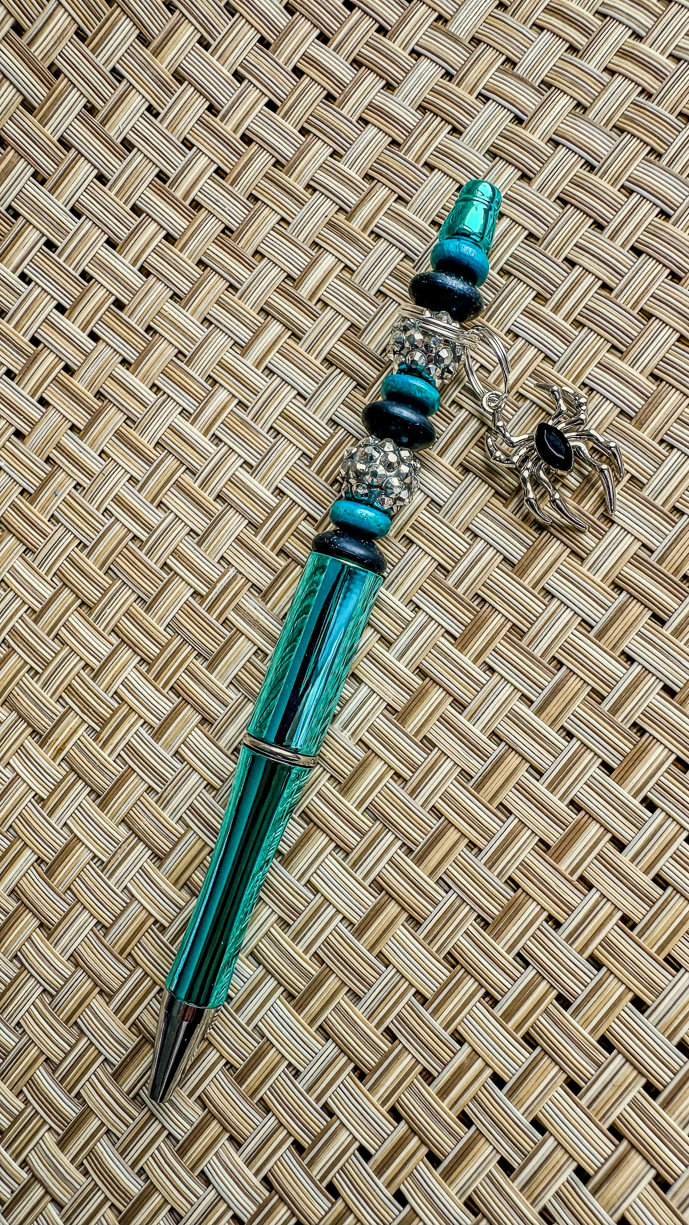 Beaded Ballpoint Pen - Spider – Cree Craft