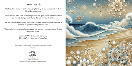 Snowflake - Beaded Ornament (small) w/ Card