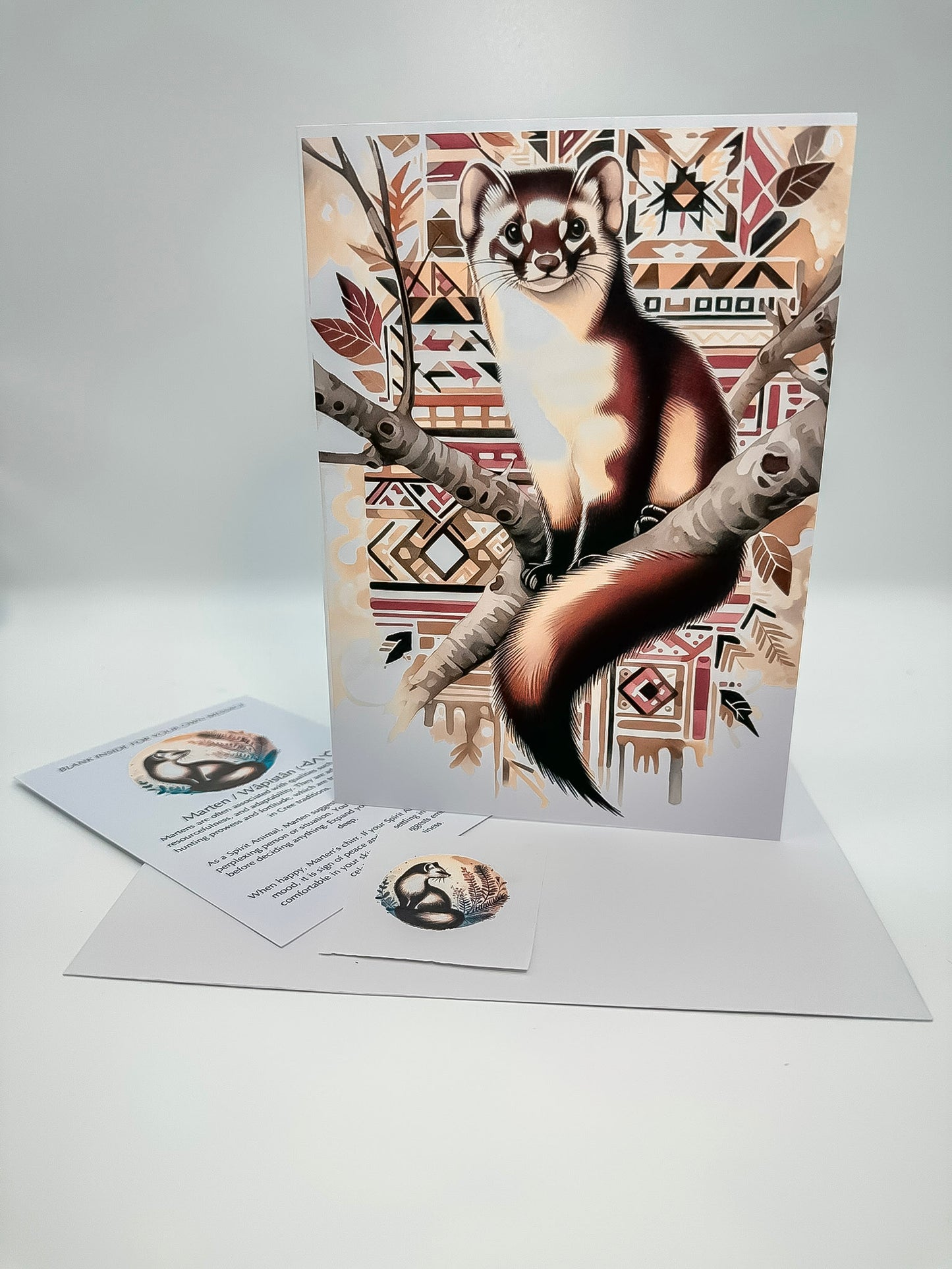 Carte de Noël - Cerf dans la forêt