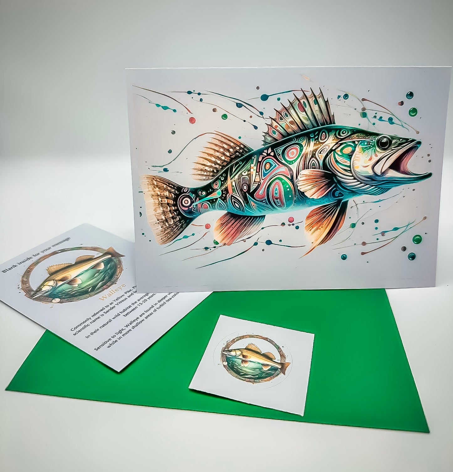 Handmade Greeting Cards – Fish Series for Nature and Fishing Enthusiasts