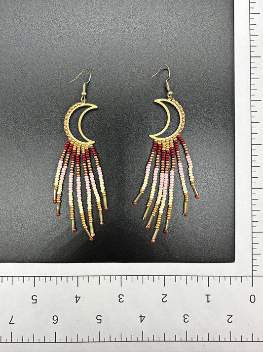 Boucles d'oreilles en perles artisanales indigènes - Série « Forme » - Moonrays 