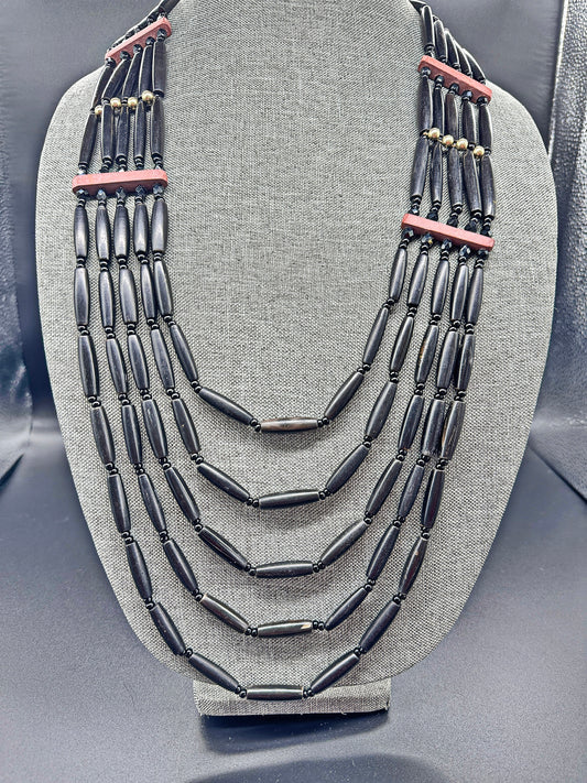 Indigenous Handcrafted Buffalo Bone Hairpipe Necklace