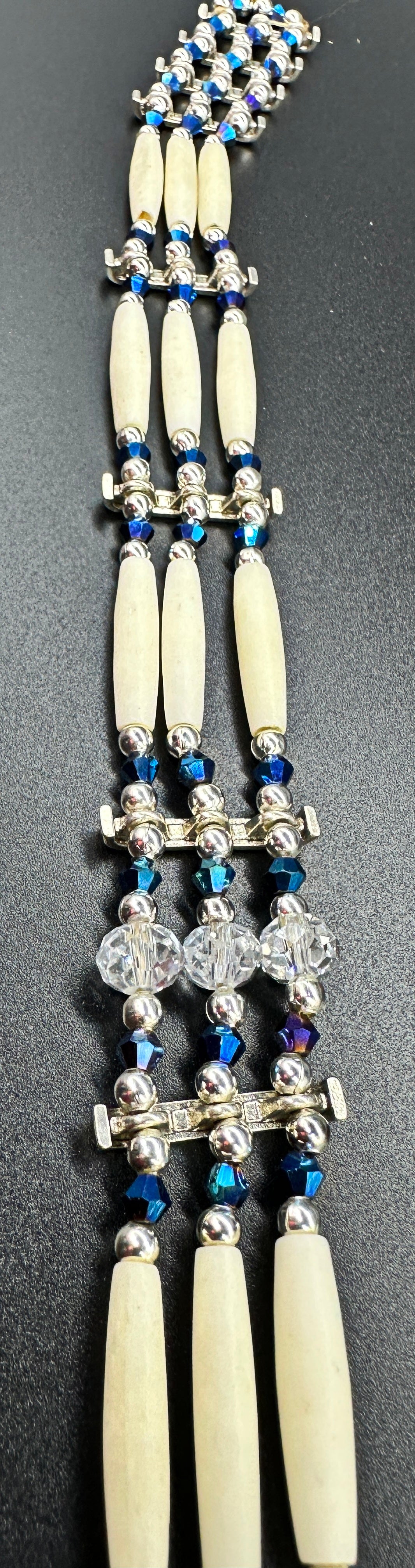 Indigenous Handcrafted Choker - Bone & Crystal